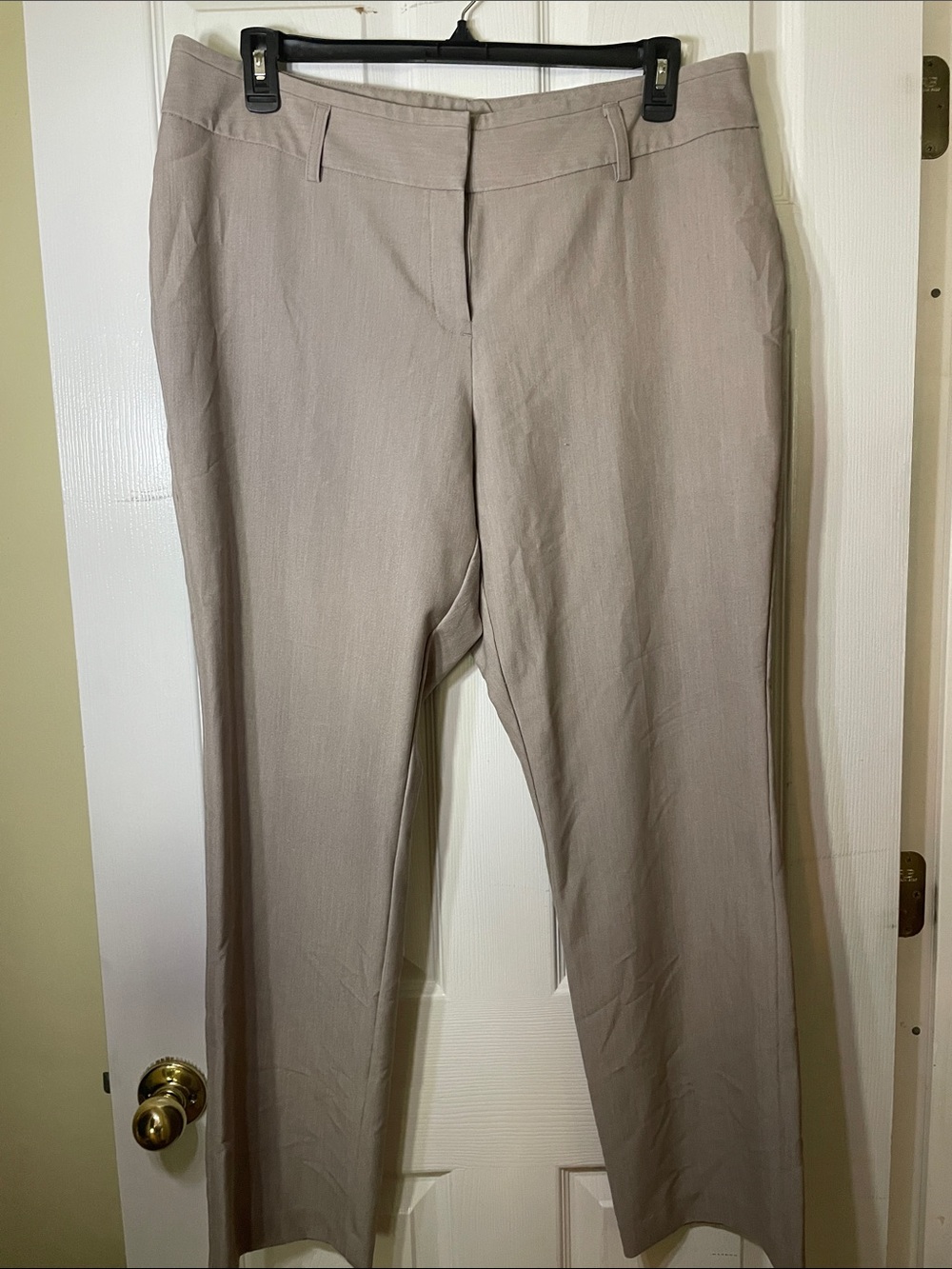 Worthington Taupe Curvy Fit Straight-Leg Pants